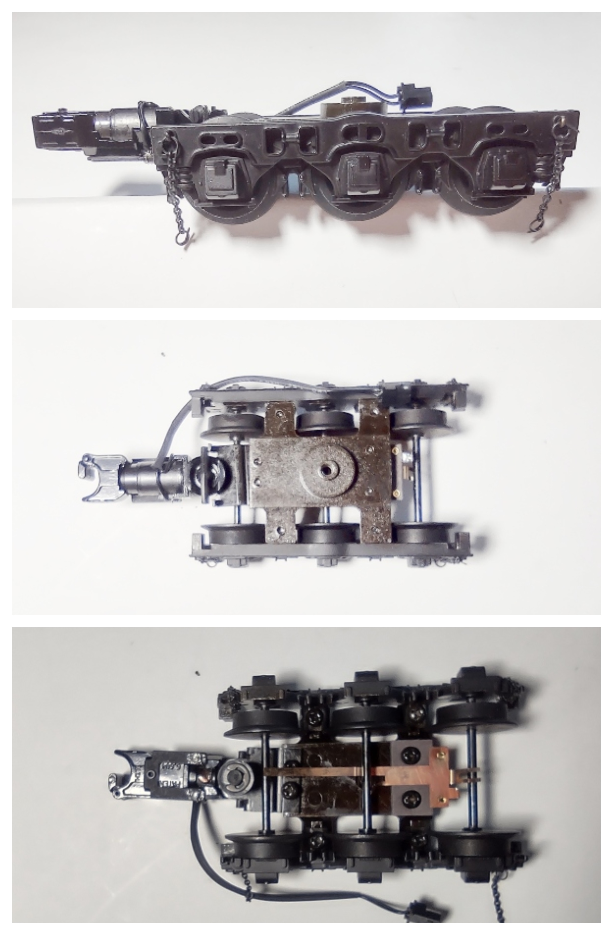 6-WHEEL TENDER TRUCK / REAR / W/AXLE CONTACTS / W/PROTOCOUPLER / PREMIER 3-CYLINDER 4-12-2