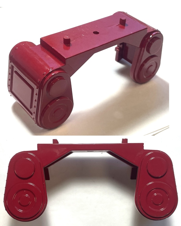 STEAM CHEST / DIE-CAST / RED / TINPLATE STANDARD GAUGE 400E / SOME SCRAPES 7 SCUFFS