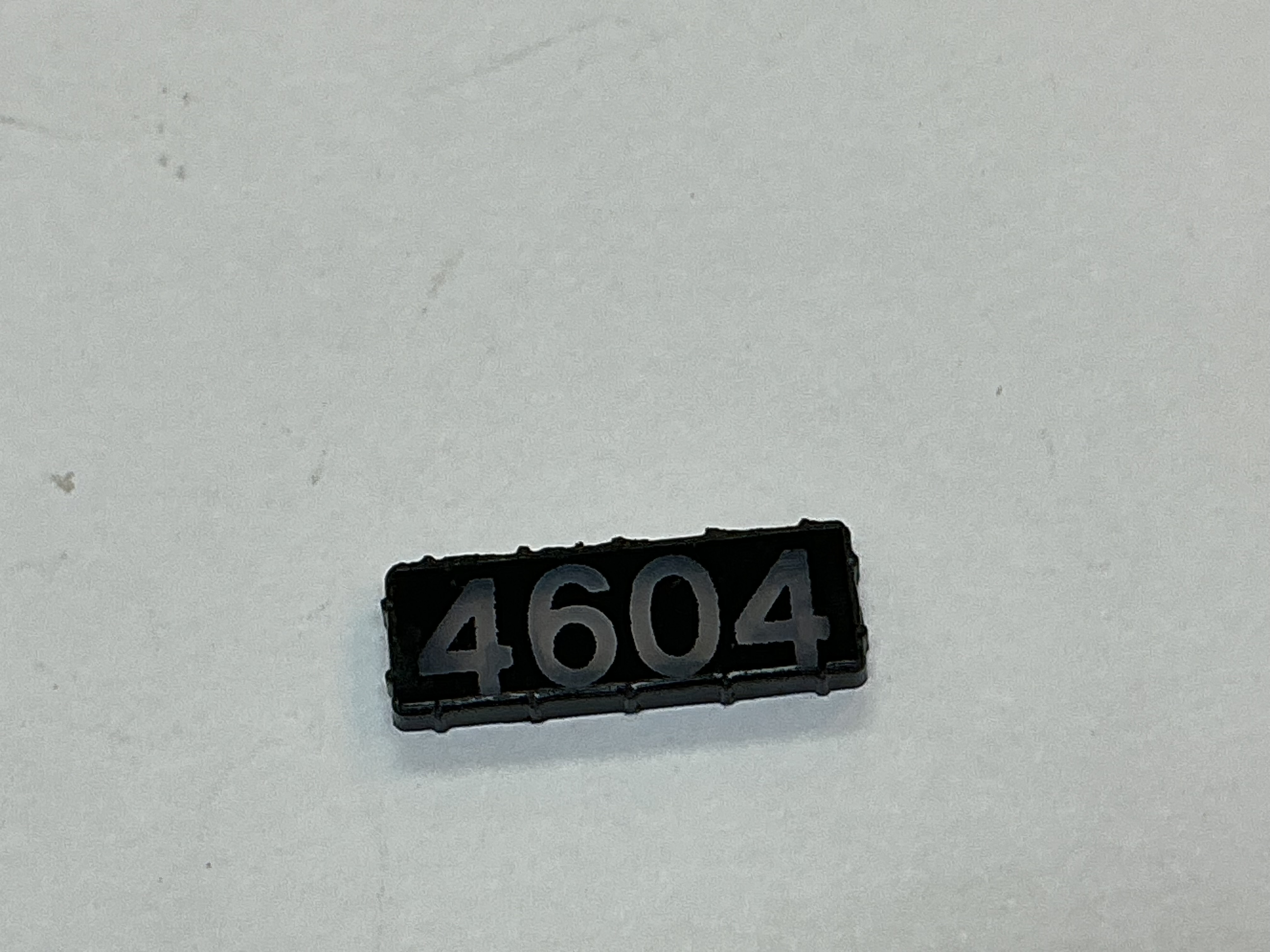 NUMBER BOARD / RH OR LH / FRONT OR REAR / #4604 / PREMIER E-33