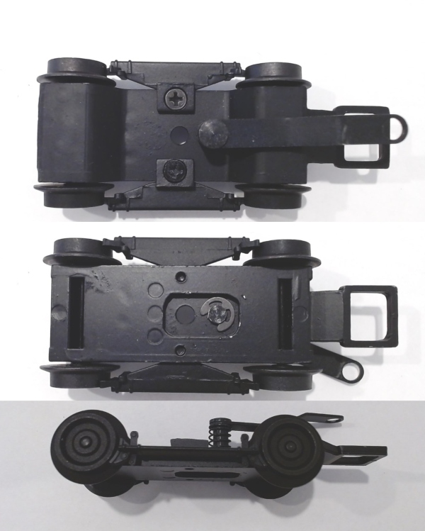 4-WHEEL PILOT TRUCK / BLACK / W/BRAKE SHOES / PREMIER P-47 PACIFIC 4-6-2