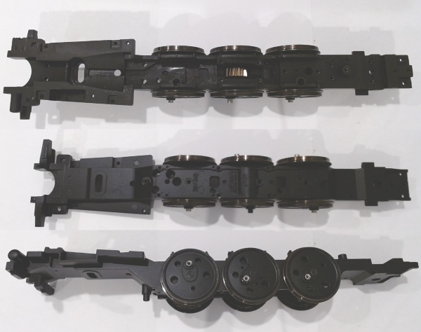 DRIVE BLOCK / 3-AXLE / USE EH-0000010 WORM GEAR / 2-RAIL / W/BLACK SCULLIN DRIVERS / PS 2 / PREMIER HUDSON 4-6-4 