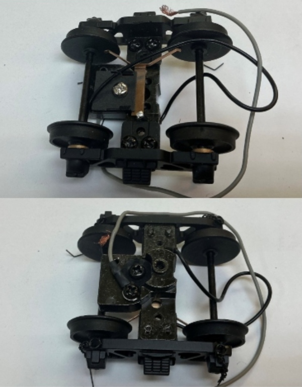 TENDER TRUCK / 4-WHEEL / FRONT / BLACK / W/CHAINS / 2-RAIL / PREMIER LIGHT MIKADO 2-8-2