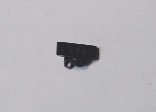 NUMBER BOARD HOUSING / BLACK / LEFT ONLY / UP #X3980 / LIGHTED / PS 2 & 3 / PREMIER CHALLENGER 4-6-6-4