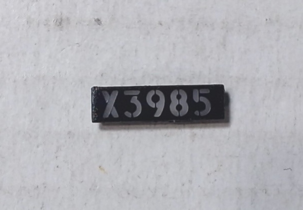 LENS / NUMBER BOARD / LH & RH / UP #X3985 / PREMIER CHALLENGER 4-6-6-4