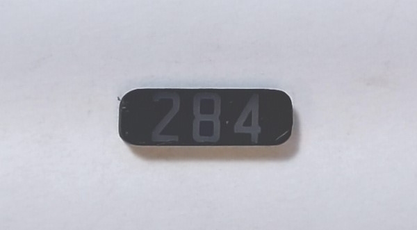 NUMBER BOARD / LF OR RR / PREMIER GP-9 / BURLINGTON #284