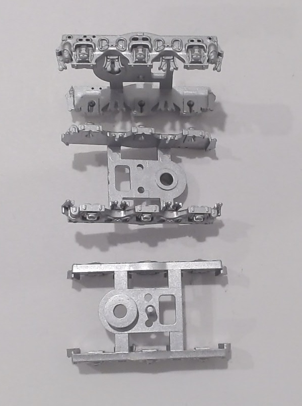 FRAME / TENDER TRUCK / 6-WHEEL / REAR / FUEL TENDER / SILVER / HO SCALE UP VERANDA