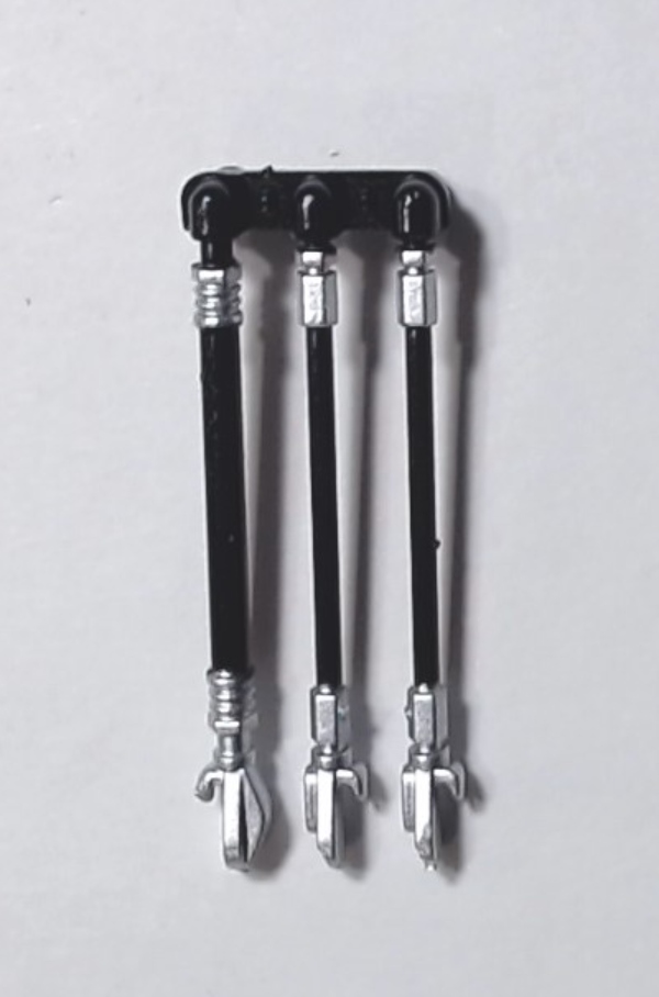 BRAKE AIR LINE / BLACK / 3 HOSE / RH REAR / RAILKING ONE GAUGE SD70ACE  