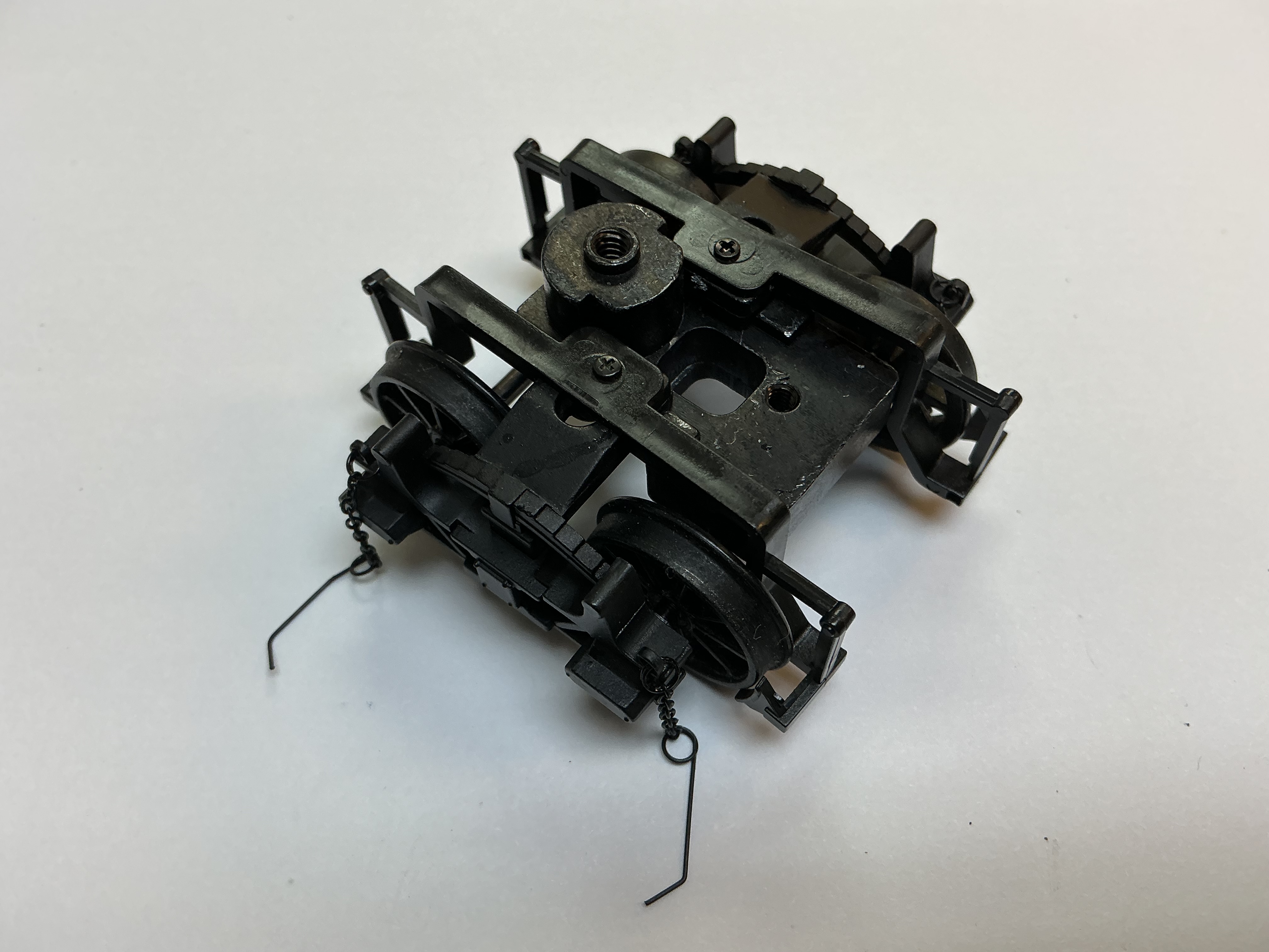 TENDER TRUCK / 4-WHEEL / REAR / W/O PICKUP / 2-RAIL / BLACK / PREMIER AMERICAN & ESE 4-4-0