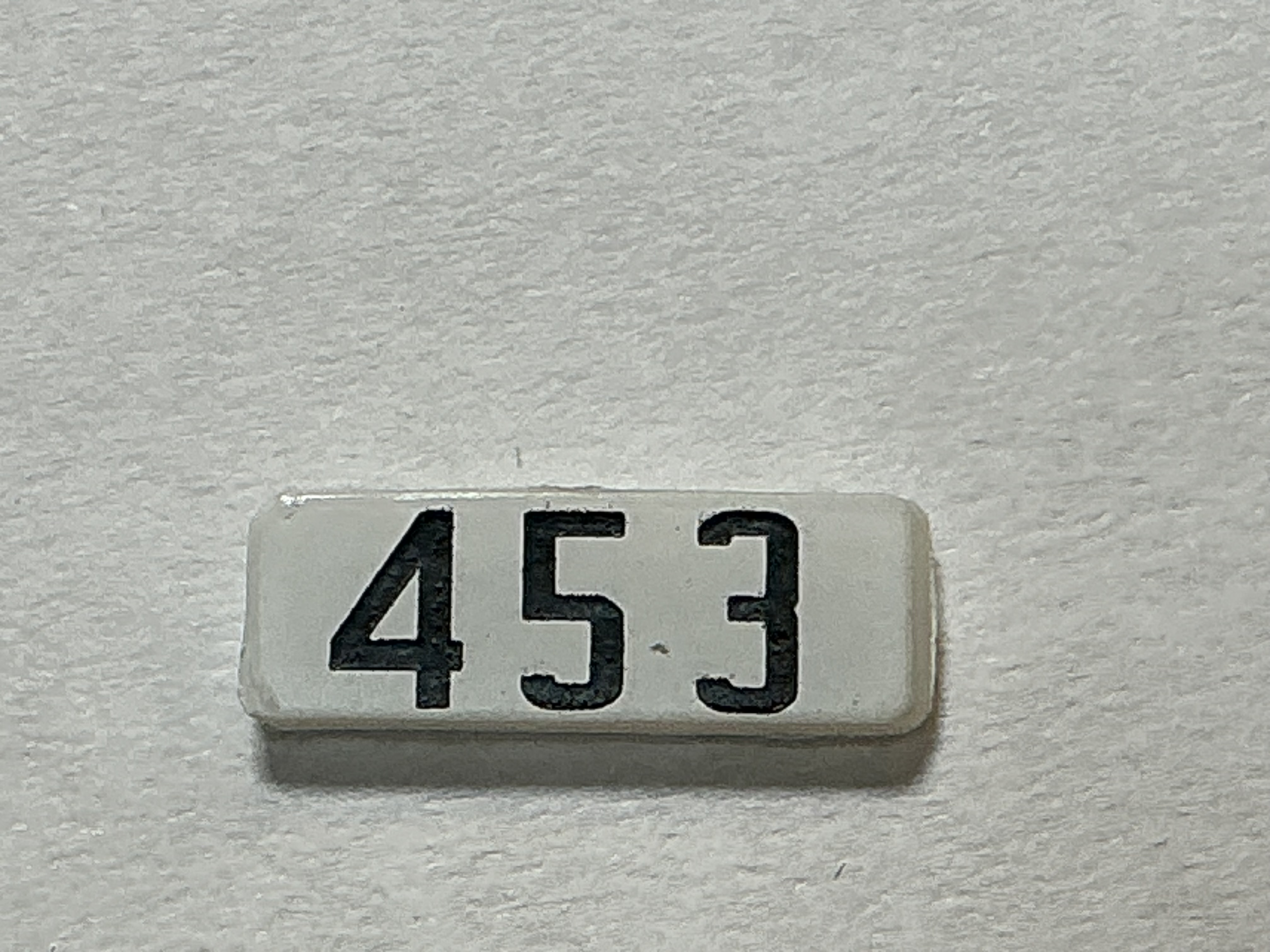 NUMBER BOARD / RH OR LH / FRONT OR REAR / #453 / PREMIER GP-40