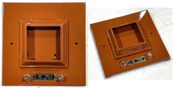 BASE W/TERMAINALS / BRASS PLATE / TERRACOTTA / #92 FLOOD LIGHT TOWER 