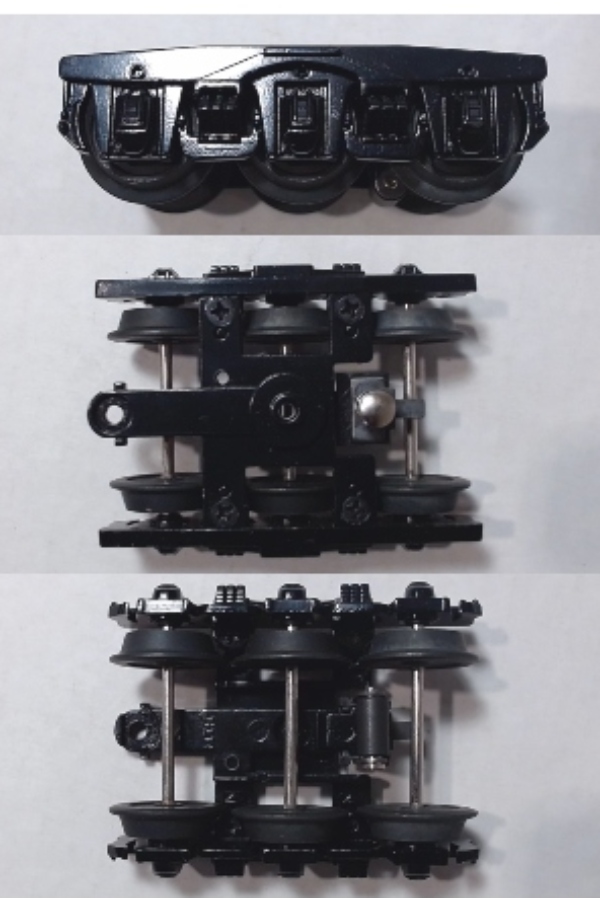 TRUCK / PASSENGER / 3-AXLE / W/O MAGNETIC COUPLER / W/O PICK UP / BLACK / RAILKING O27 MADISON PASSENGER CARS