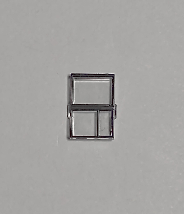 CAB WINDOW / 3-PANE / RH SIDE / BLACK TRIM / HO SCALE CAB FORWARD 4-8-8-2