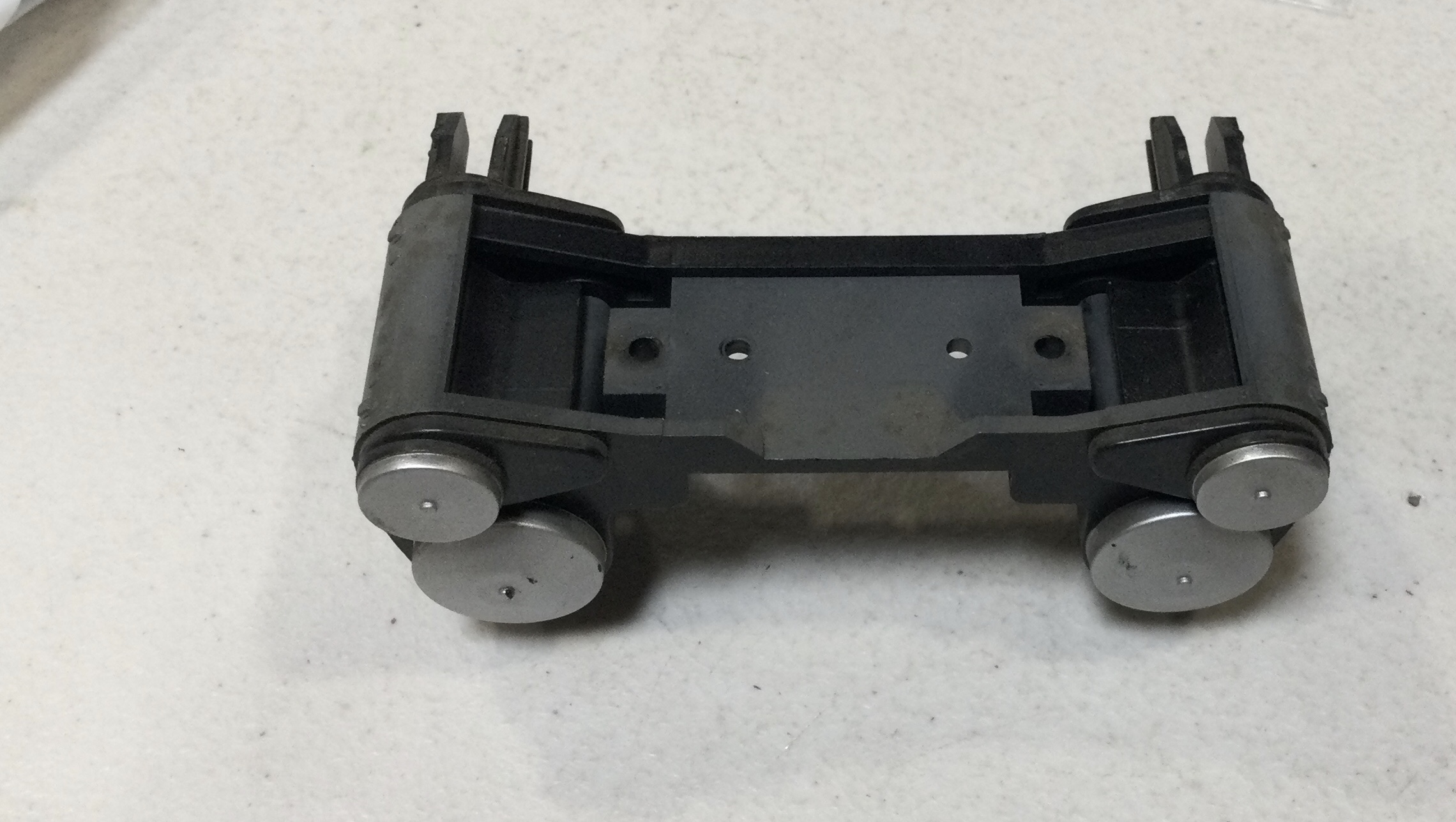 STEAM CHEST / FRONT / BLACK W/GRAY SIDES / W/SILVER CAPS / RAILKING ONE GAUGE CHALLENGER