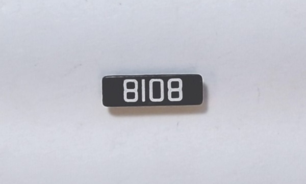 NUMBER BOARD / RF OR LR / PREMIER U25B / CHESSIE #8108