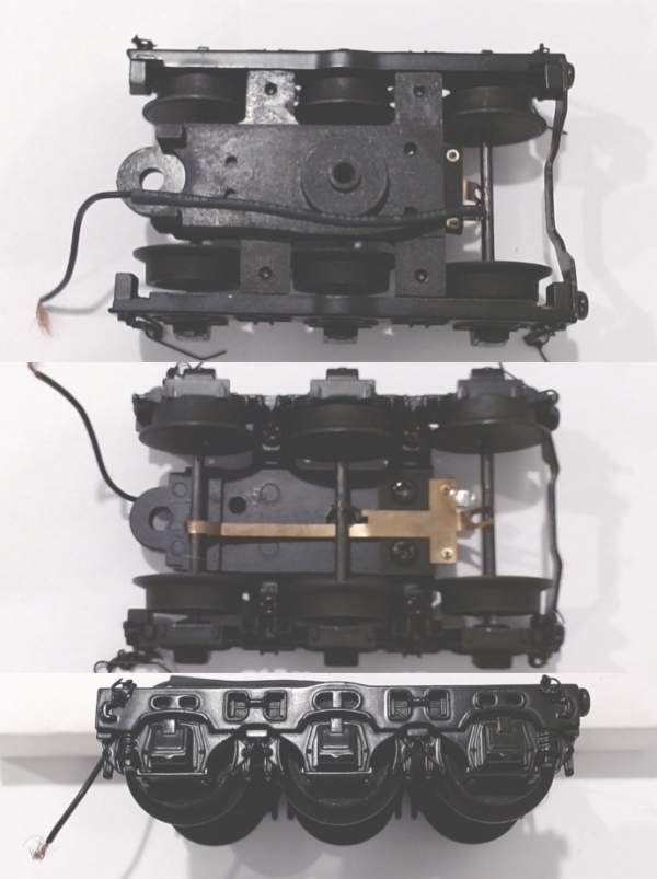 TENDER TRUCK / 6-WHEEL / BLACK / 3-RAIL / REAR / W/CHAINS / PREMIER HUDSON 4-6-4 