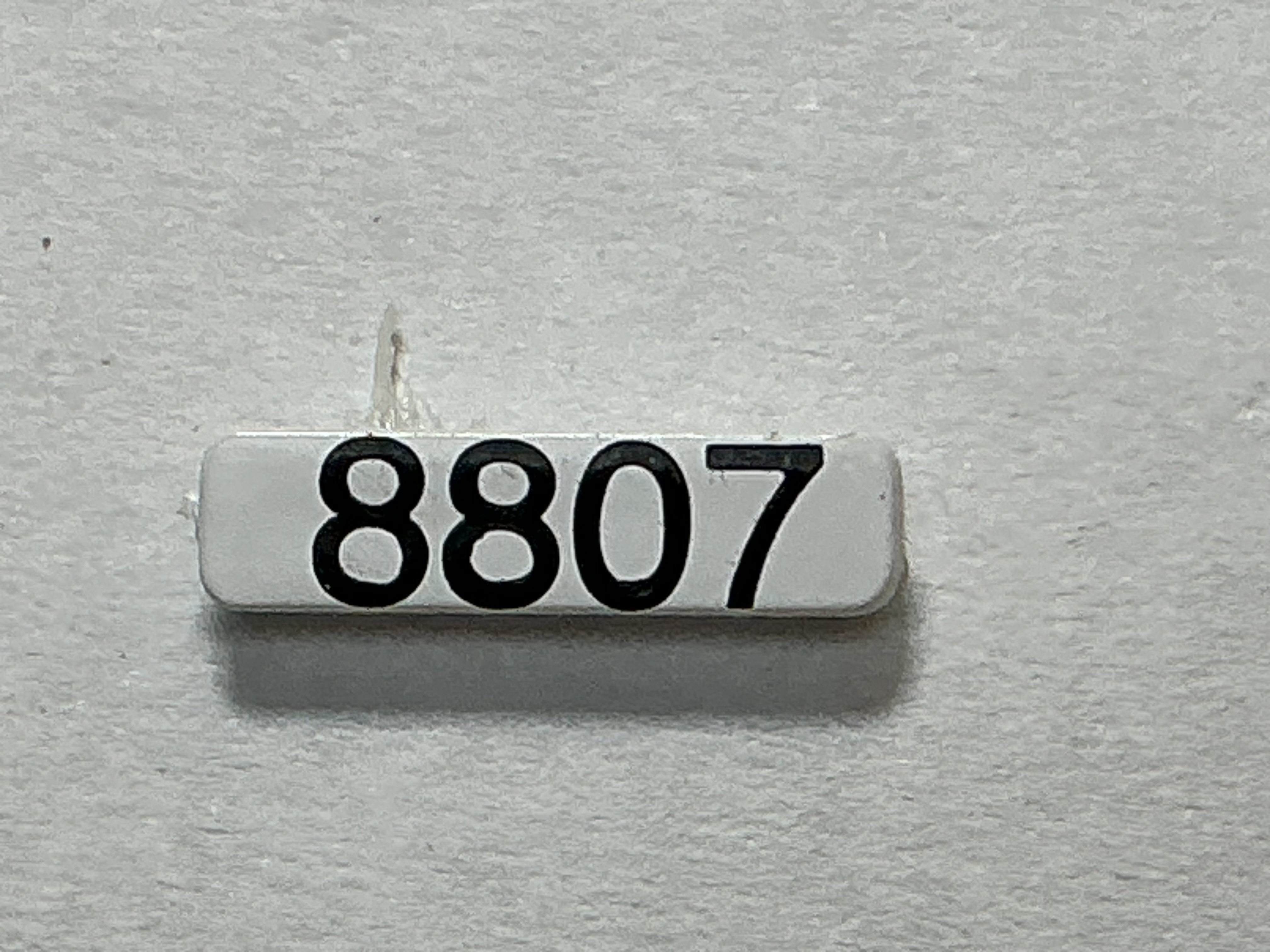 NUMBER BOARD / RH OR LH / FRONT OR REAR / #8807 / PREMIER GP-40