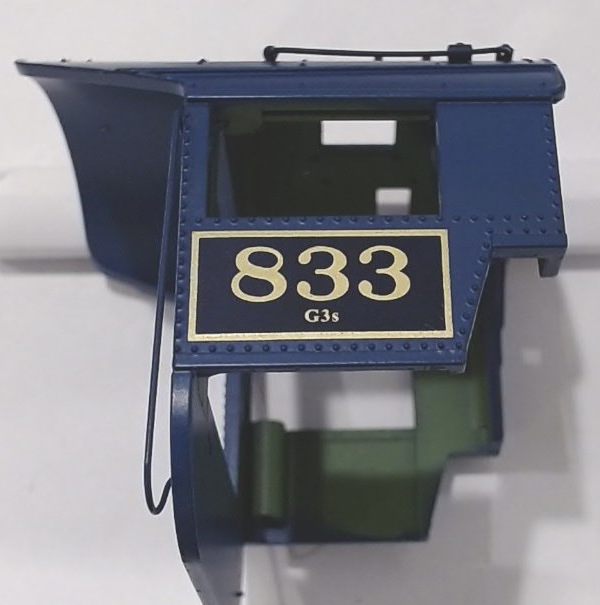 CAB / #833 / BLUE / W/CAB HANDRAILS / W/O CAB CURTAINS / PS 2 & 3 / PREMIER BLUE COMET 4-6-2 