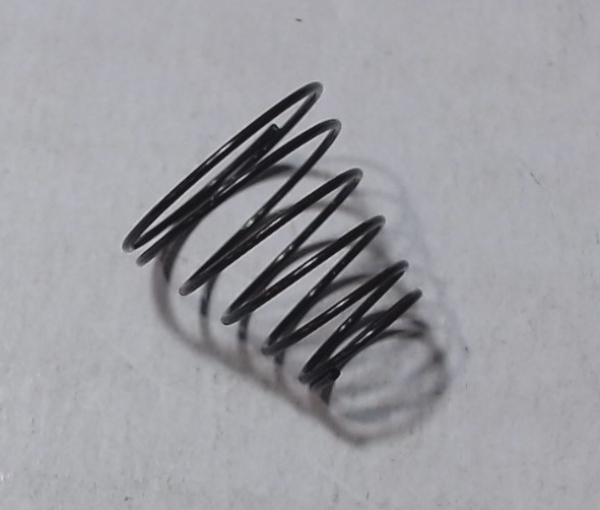 SPRING / CONICAL / 7.5mm D (TOP) x 13mm D (BOTTOM) x 12mm L x 0.45mm THICK / BLACK