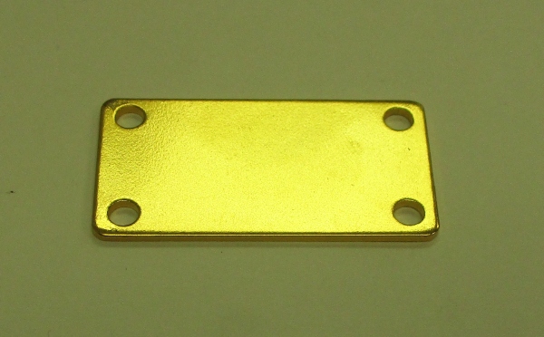 GEAR BOX COVER / METAL / STEAM /19.5mm W x 36.7mm L / PREMIER STEAM LOCOMOTIVES / GOLD PLATED