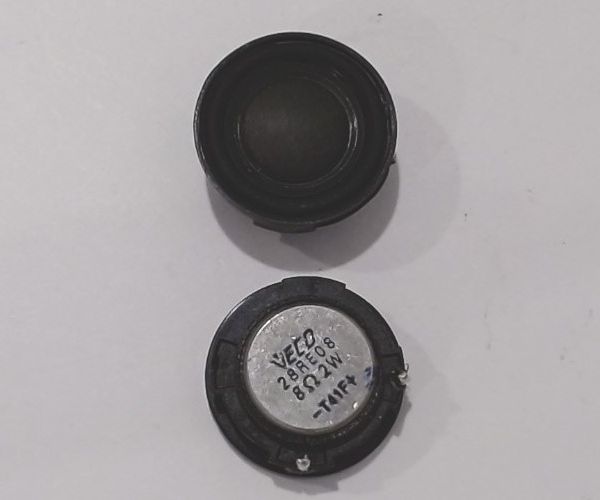 SPEAKER / 8 OHM 2W / 28mm D x 11.3mm H / VECO 28RE08