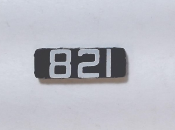 NUMBER BOARD / FRONT / PREMIER F-3A / NYO&W #821