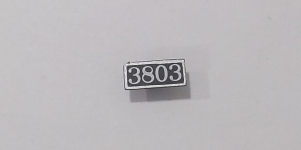 NAME PLATE / SMOKE BOX DOOR / D&RGW #3803 / PREMIER CHALLENGER 4-6-6-4