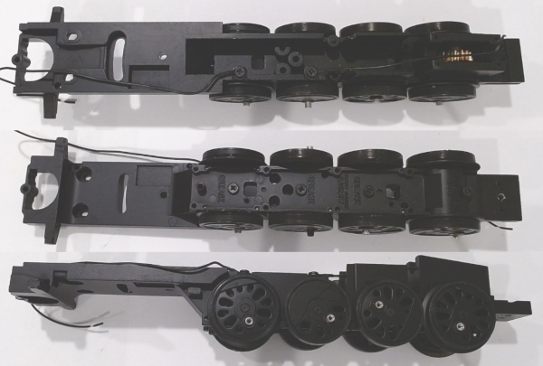 DRIVE BLOCK / 4-AXLE / REAR ENGINE / PS 3 / BLACK RIMS / USE WORM GEAR EH-0000012 / PROTO 3/2 FEATURE PICK UP / PREMIER BIG BOY 4-8-8-4 / NOT FOR 2020 OR 2021 MODELS
