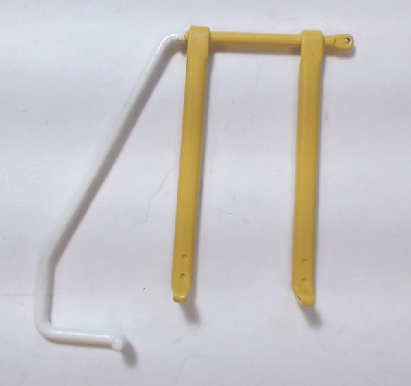 HANDRAIL / REAR PILOT DECK / LH SIDE / YELLOW  W/WHITE END / NARROW NOSE / RAILKING ONE GAUGE DASH-8
