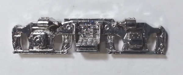 SIDE FRAME / 2-AXLE / LH & RH / CHROME / BOTTOM MOUNT / NON-POWERED / RAILKING F-3 B UNIT