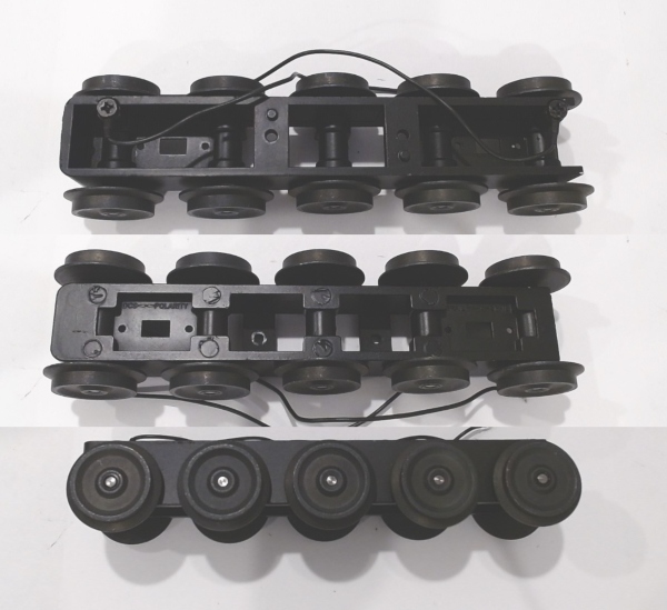 TENDER TRUCK / 10-WHEEL / CENTIPEDE / BLACK / DIE-CAST FRAME / PS 3 / W/O COUPLER BRACKET / PROTO 3/2 PICK UP / PREMIER BIG BOY 4-8-8-4