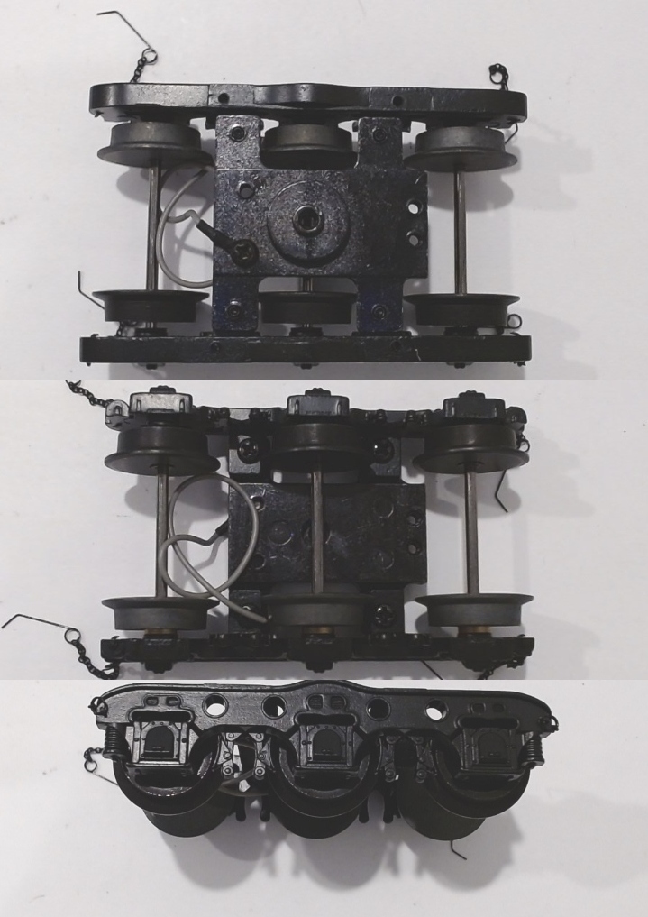 TENDER TRUCK / 6-WHEEL / FRONT / BLACK / W/CHAINS / PS 2 & 3 / PREMIER Z-6 CHALLENGER 4-6-6-4 