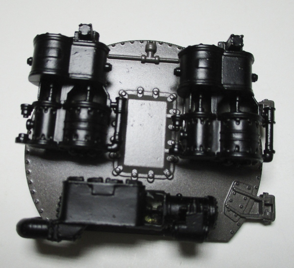 BOILER FRONT / W/DUAL AIR PUMPS & FEED WATER PUMP / GUNMETAL GRAY / PS-1 / PREMIER CAB FORWARD