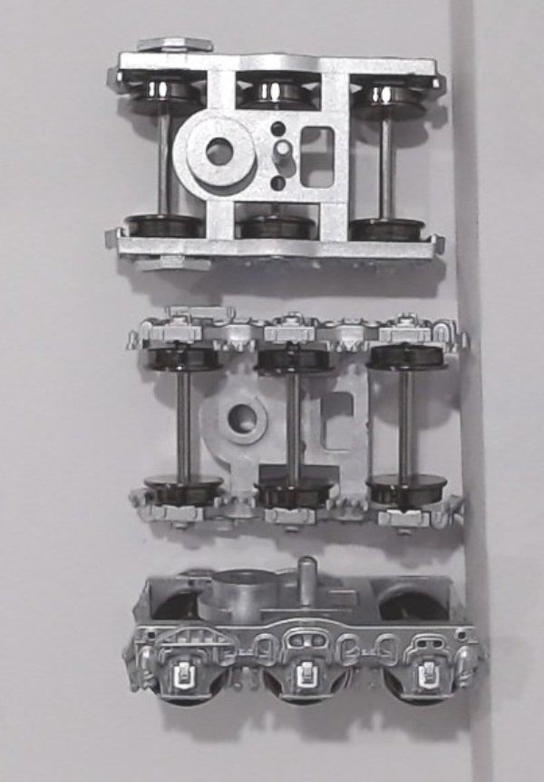 TENDER TRUCK / 6-WHEEL / REAR / FUEL TENDER / SILVER / HO SCALE UP VERANDA