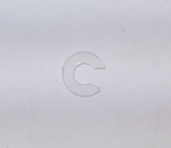 C-CLIP / PLASTIC / CLEAR / 3mm I.D. / HO SCALE CAB FORWARD 4-8-8-2
