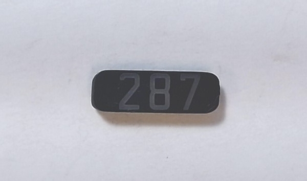 NUMBER BOARD / LF OR RR / PREMIER GP-9 / BURLINGTON #287