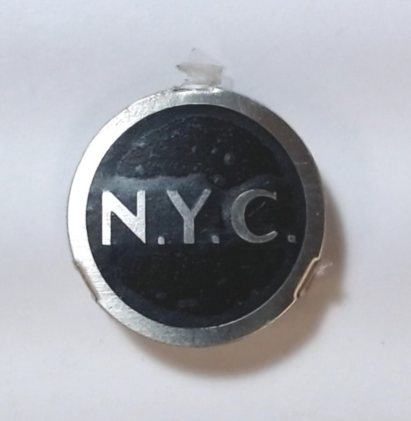 NAME PLATE / NYC RONDEL / TENDER SIDES / NICKEL & BLACK / TINPLATE O GAUGE 263