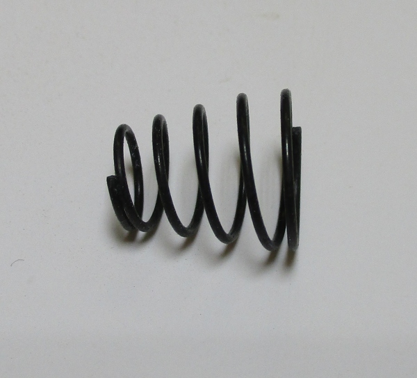SPRING / CONICAL / 7.5mm D (TOP) x 10.9mm D (BOTTOM) x 11.7mm LONG / 0.6mm THICK WIRE / BLACK