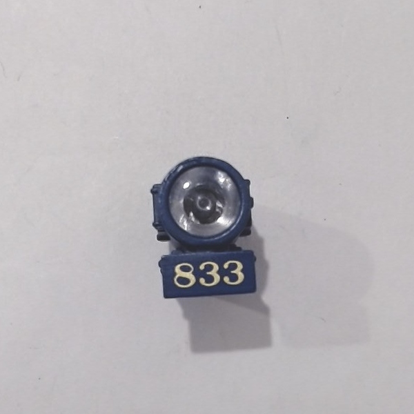 HEADLIGHT HOUSING / BLUE / #833 / W/NUMBER BOARDS & HEADLIGHT LENS / PREMIER BLUE COMET 4-6-2