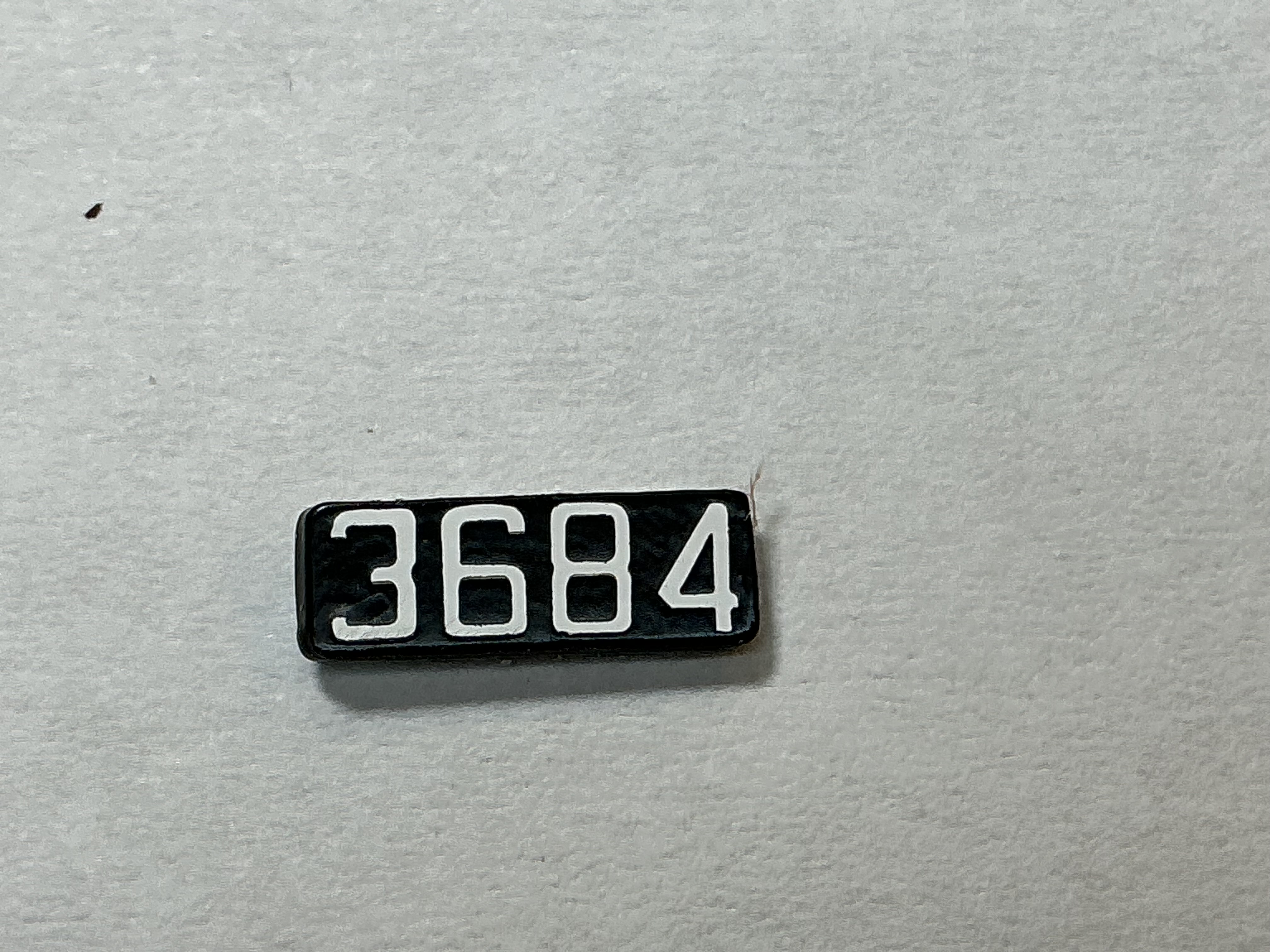 NUMBER BOARD / RH OR LH / FRONT OR REAR / #3684 / PREMIER GP-40