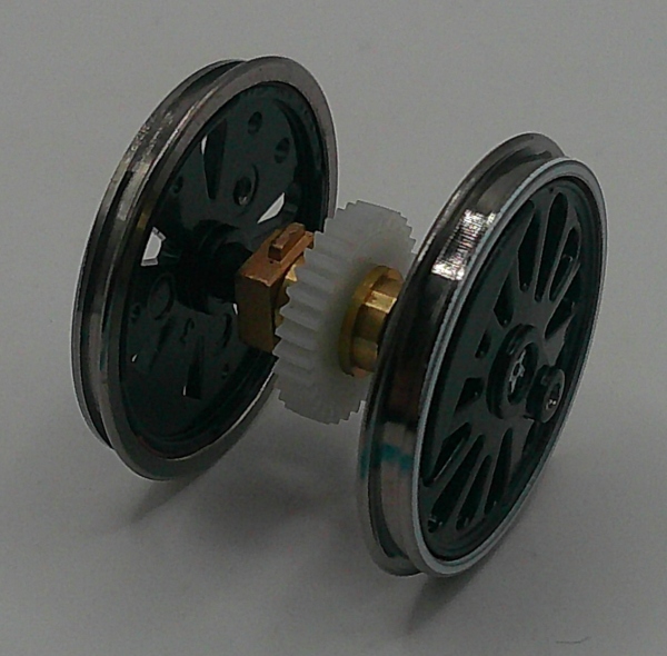 DRIVER / HO SCALE / 3RD POSITION / BLACK / W/HELICAL GEAR AND TRACTION TIRE / HO SCALE GS-4 4-8-4