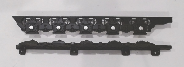 SIDE FRAME / 5-AXLE / CENTIPEDE / LH / BLACK / PS 2 & 3 / SILVER BEARING CAPS / PREMIER BIG BOY 4-8-8-4 / PREMIER CHALLENGER 4-6-6-4
