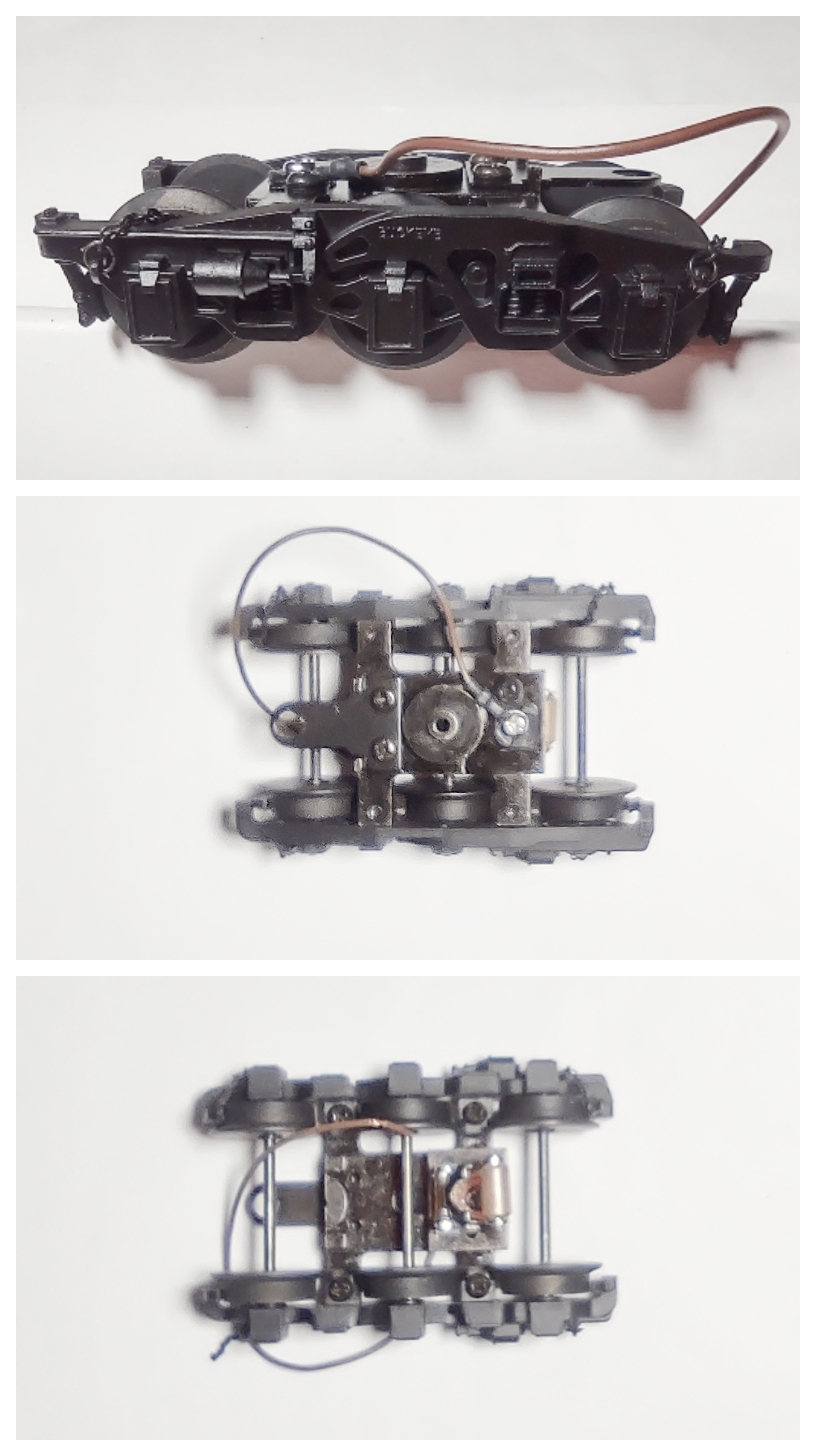 TENDER TRUCK / 6-WHEEL / FRONT / BLACK / W/CHAINS / W/PICKUP / 3-RAIL / PREMIER ROYAL HUDSON 4-6-4