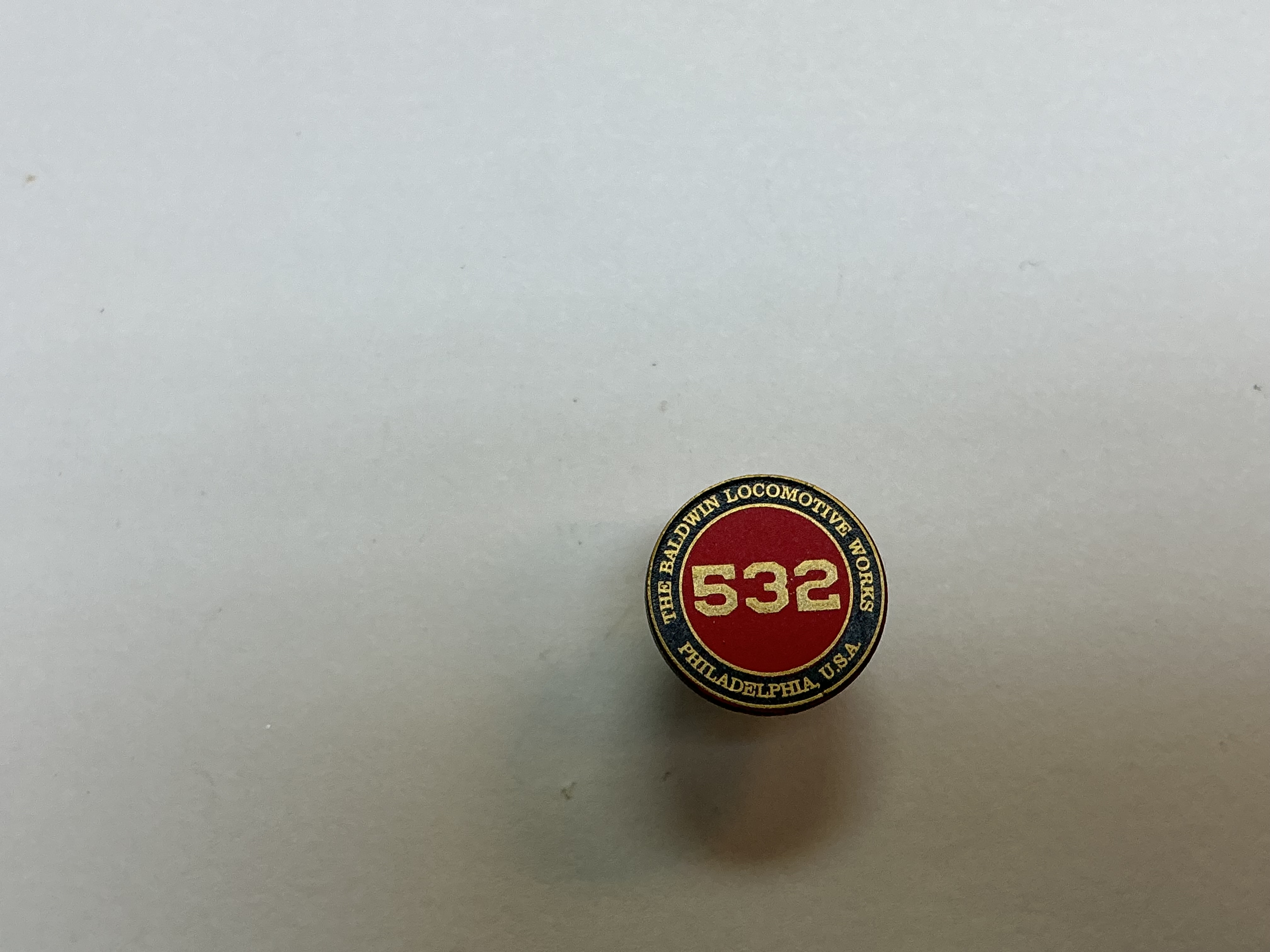 NUMBER BOARD / BOILER FRONT / #632 / PREMIER AMERICAN 4-4-0