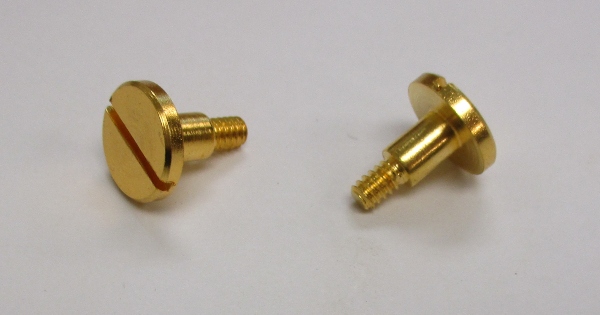 SHOULDER SCREW / (SHLDR LENGTH 0.22in)  / 6-32 x 0.46in L x 0.19in D / GOLD PLATED