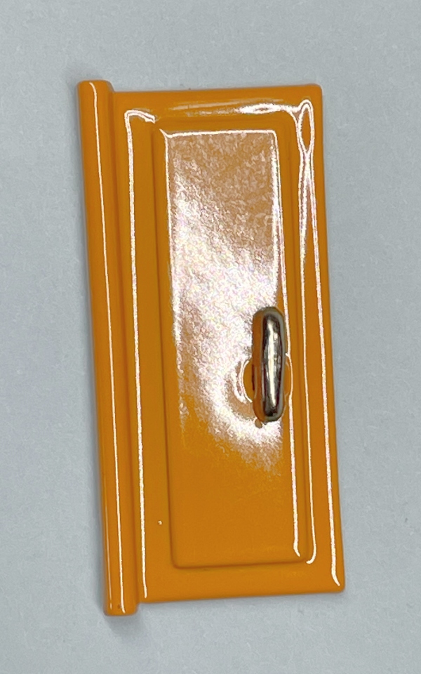 DOOR / LEFT / MEDIUM ORANGE W/BRASS HANDLE / TINPLATE STANDARD GAUGE 214R