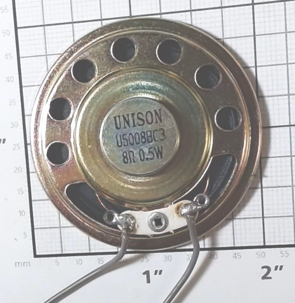 SPEAKER / 8 OHM 0.5W / 0.3mm TALL / PANCAKE / UNISON U5008BC3