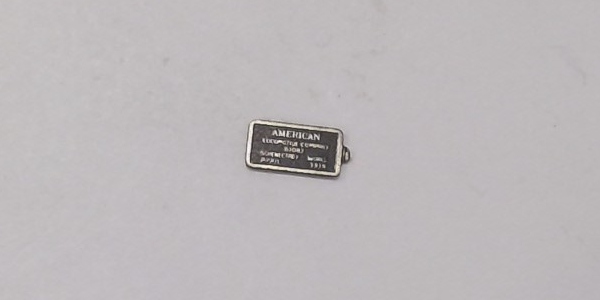 BUILDER PLATE / RECTANGLE / N&W #61087 / PREMIER Y-3 2-8-8-2