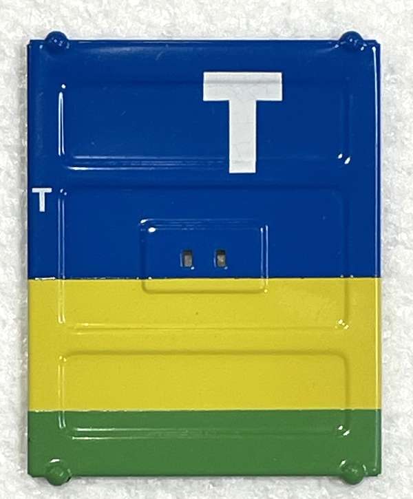 DOOR / LARGE / BLUE, YELLOW, GREEN / TINPLATE STANDARD GAUGE 214 BOXCAR