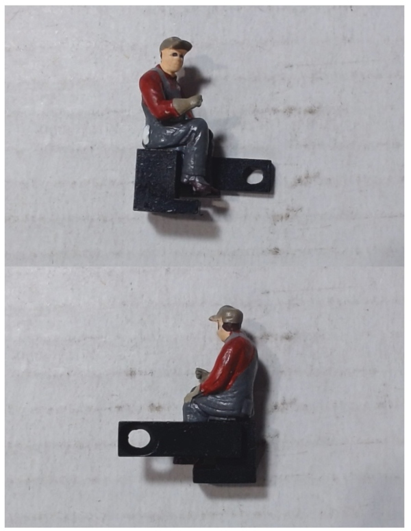 FIGURE / FIREMAN / SEATED WITH SIDE MOUNTED SEAT / FOR STEAM/ W/SIDEBURNS / PREMIER STEAM & DIESEL