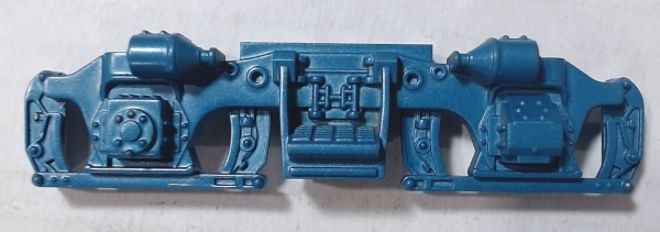 SIDE FRAME / 2-AXLE / BLUE / BOTTOM MOUNT / PS 2 / RAILKING & PREMIER GP-7 & GP-9